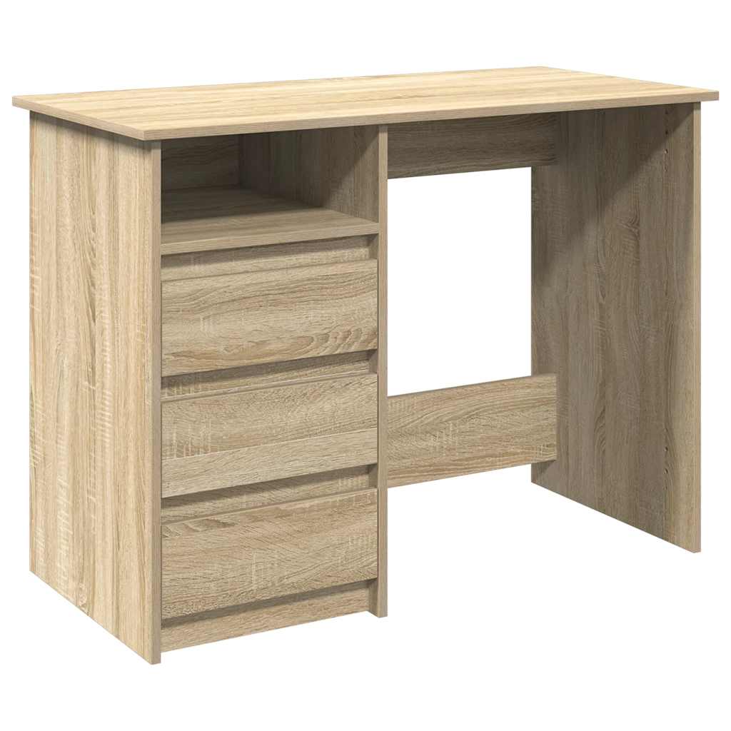 Scrivania Rovere Sonoma 102x50x75 cm in Legno Multistrato