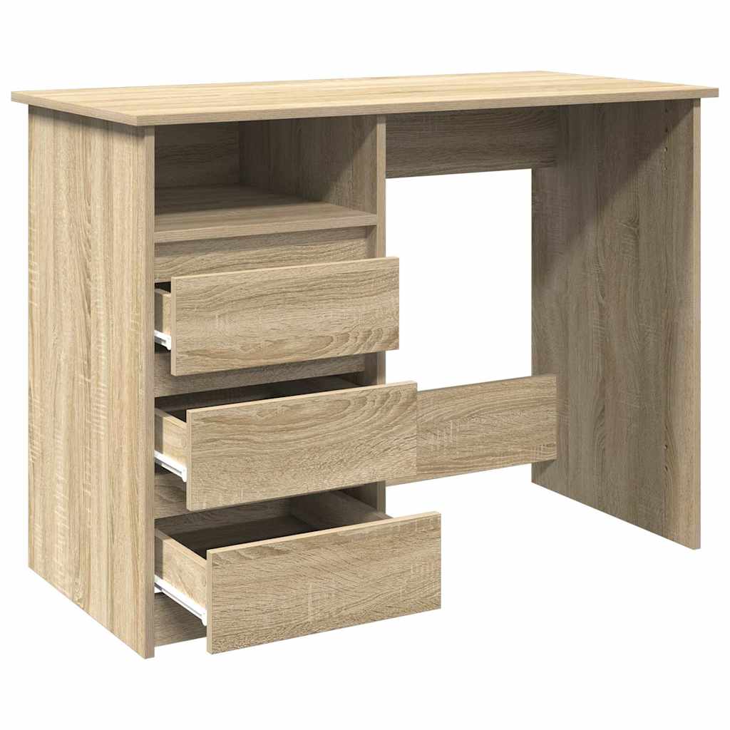 Scrivania Rovere Sonoma 102x50x75 cm in Legno Multistrato