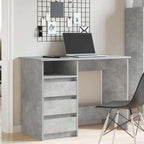 Scrivania Grigio Cemento 102x50x75 cm in Legno Multistrato