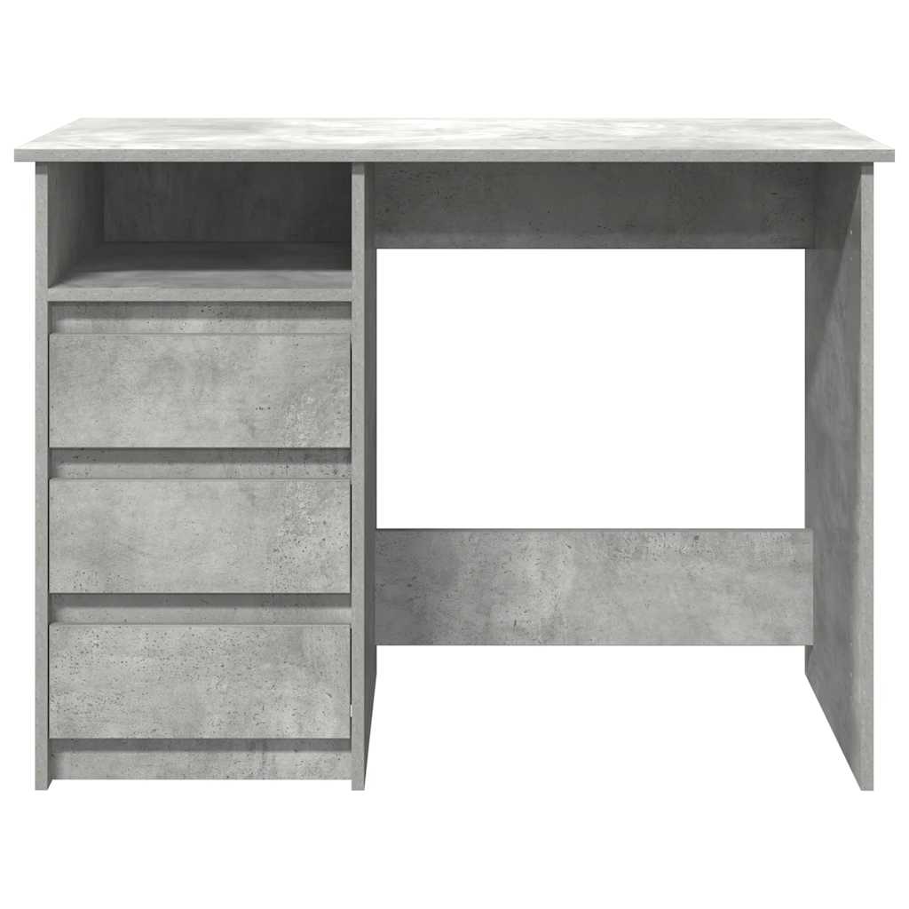 Scrivania Grigio Cemento 102x50x75 cm in Legno Multistrato