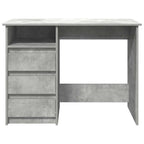 Scrivania Grigio Cemento 102x50x75 cm in Legno Multistrato