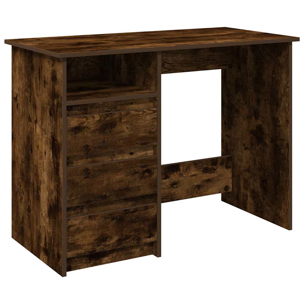 Scrivania Rovere Fumo 102x50x75 cm in Legno Multistrato
