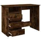Scrivania Rovere Fumo 102x50x75 cm in Legno Multistrato