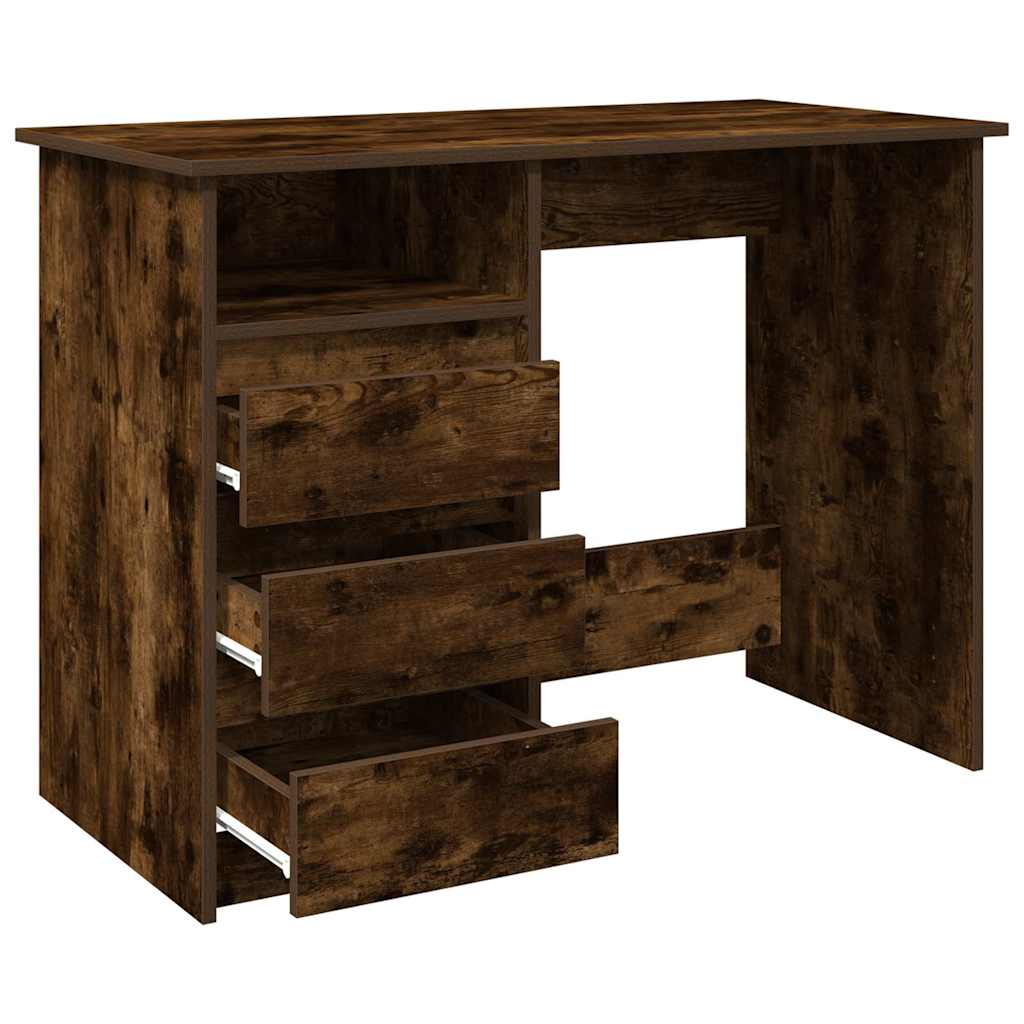 Scrivania Rovere Fumo 102x50x75 cm in Legno Multistrato