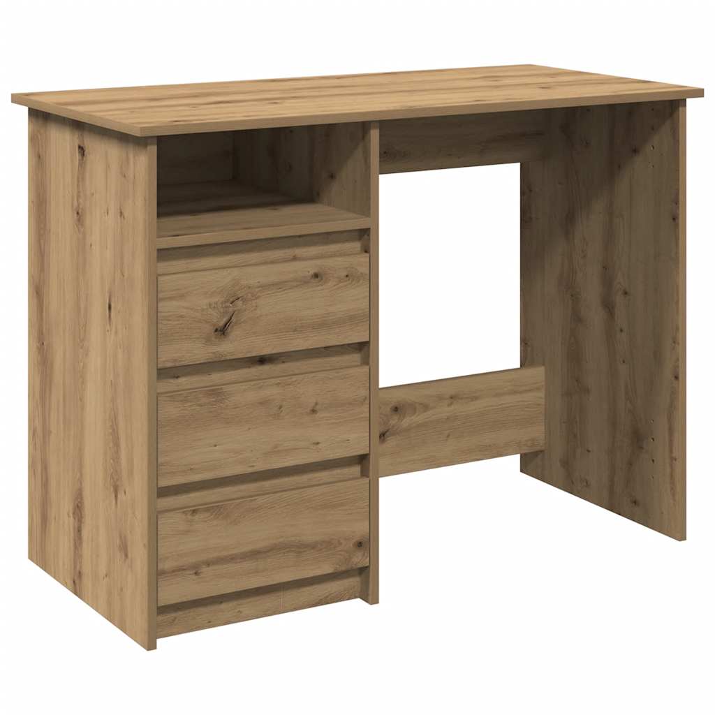 Scrivania Rovere Artigianale 102x50x75 cm in Legno Multistrato