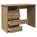Scrivania Rovere Artigianale 102x50x75 cm in Legno Multistrato