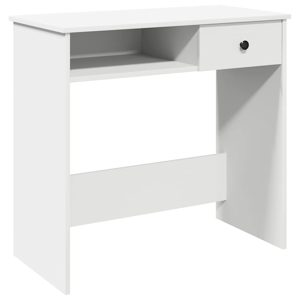 Scrivania Bianca 80x40x75 cm in Legno Multistrato