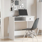 Scrivania Bianca 80x40x75 cm in Legno Multistrato