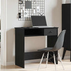 Scrivania Nera 80x40x75 cm in Legno Multistrato