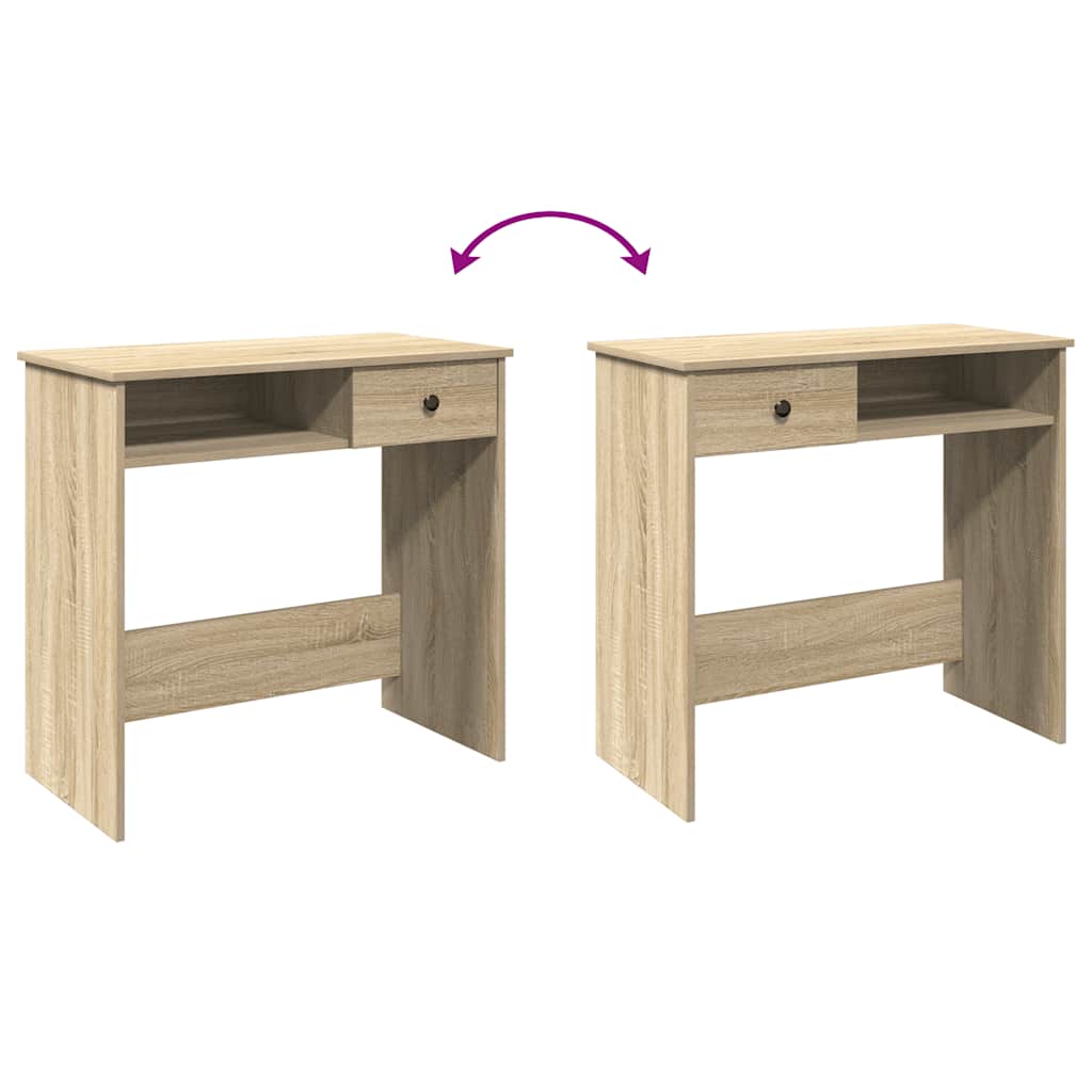 Scrivania Rovere Sonoma 80x40x75 cm in Legno Multistrato