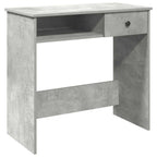 Scrivania Grigio Cemento 80x40x75 cm in Legno Multistrato