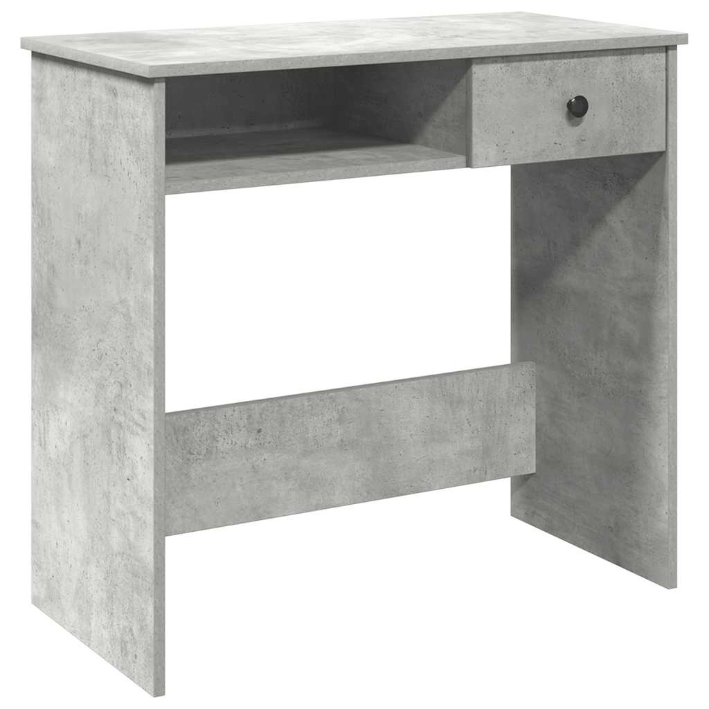 Scrivania Grigio Cemento 80x40x75 cm in Legno Multistrato
