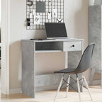 Scrivania Grigio Cemento 80x40x75 cm in Legno Multistrato