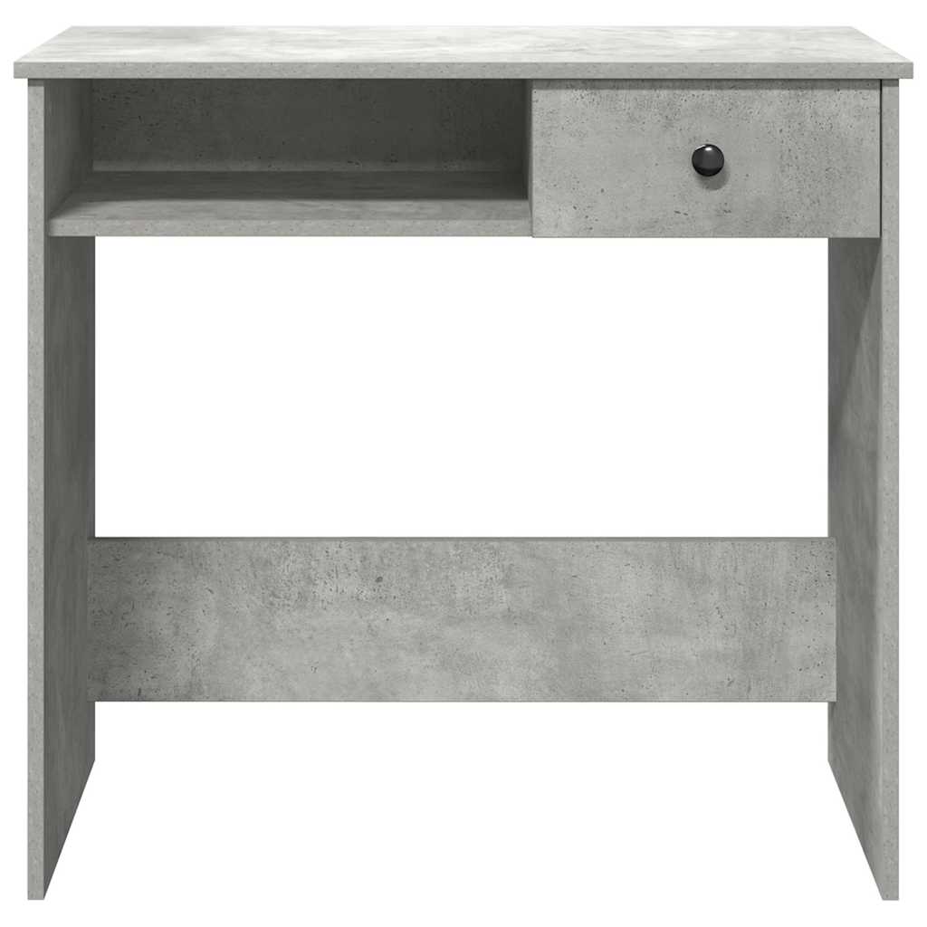 Scrivania Grigio Cemento 80x40x75 cm in Legno Multistrato