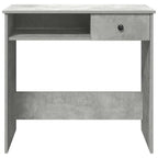 Scrivania Grigio Cemento 80x40x75 cm in Legno Multistrato