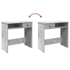 Scrivania Grigio Cemento 80x40x75 cm in Legno Multistrato