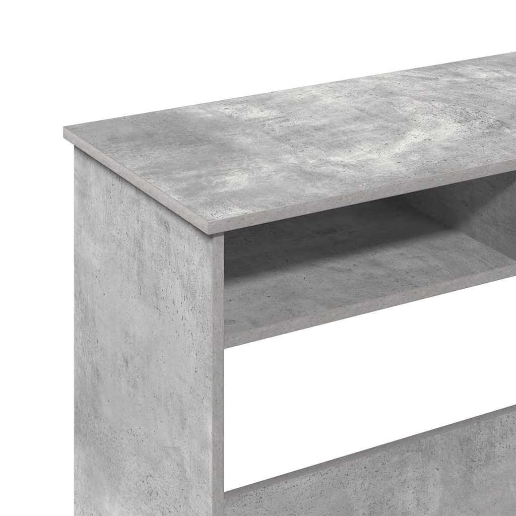 Scrivania Grigio Cemento 80x40x75 cm in Legno Multistrato