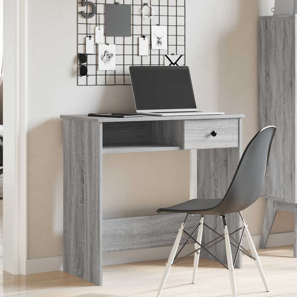 Scrivania Grigio Sonoma 80x40x75 cm in Legno Multistrato