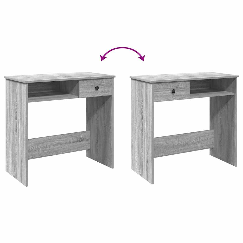 Scrivania Grigio Sonoma 80x40x75 cm in Legno Multistrato
