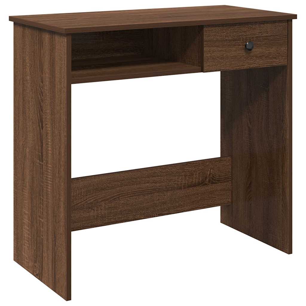 Scrivania Rovere Marrone 80x40x75 cm in Legno Multistrato
