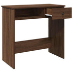 Scrivania Rovere Marrone 80x40x75 cm in Legno Multistrato