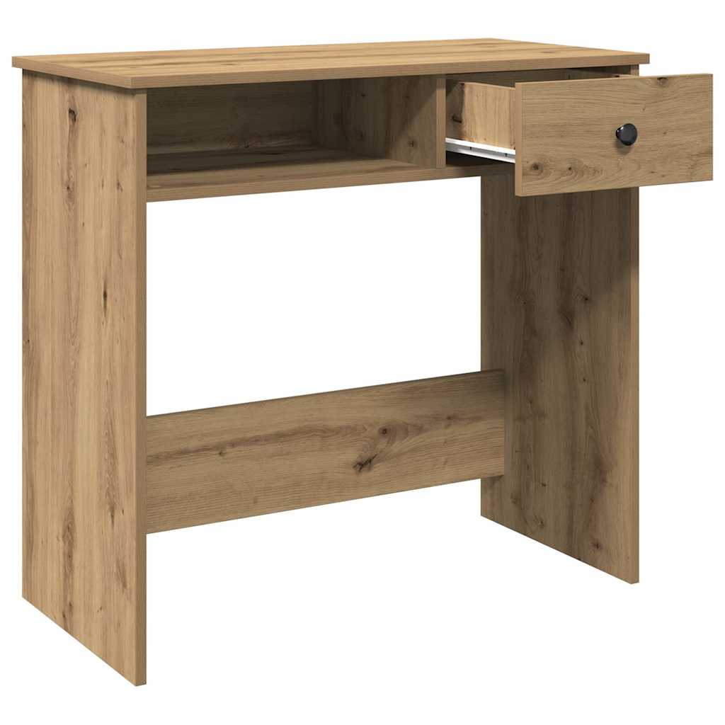 Scrivania Rovere Artigianale 80x40x75 cm in Legno Multistrato