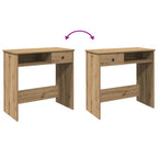 Scrivania Rovere Artigianale 80x40x75 cm in Legno Multistrato
