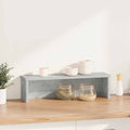 Scaffale da Cucina Impilabile Grigio Cemento 50x15x16 cm