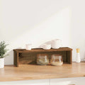 Scaffale da Cucina Impilabile Legno Vecchio 60x15x16 cm