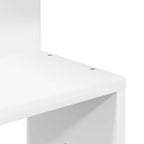 Scaffale Angolare Muro Bianco 32x32x127,5 cm Legno Multistrato