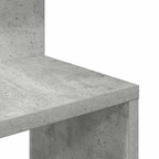 Scaffale Angolare a Muro Grigio Cemento 32x32x127,5 cm