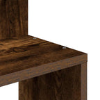 Scaffale Angolare a Muro Rovere Fumo 32x32x127,5 cm Truciolato