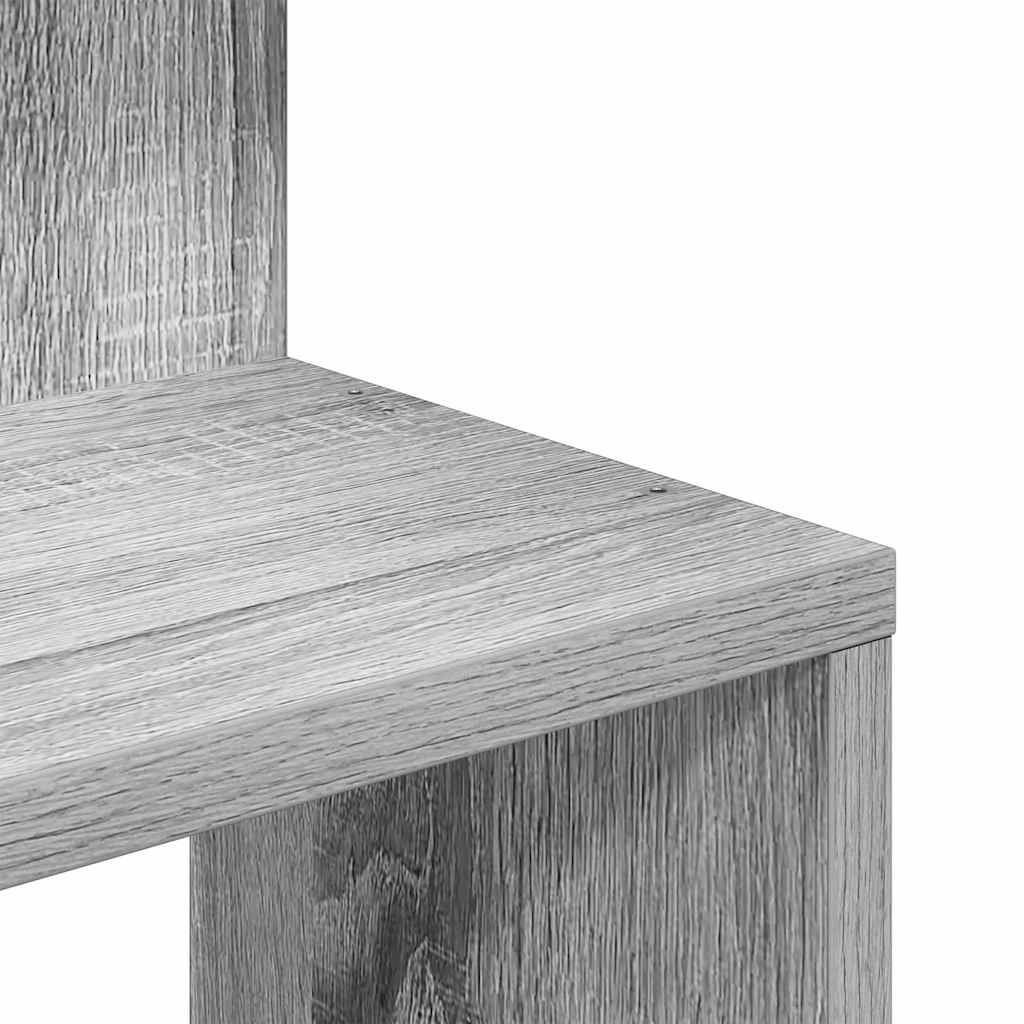 Scaffale Angolare Muro Grigio Sonoma 32x32x127,5 cm Truciolato