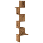 Mensola Angolare Legno Vecchio 32x32x127,5 cm Legno Multistrato
