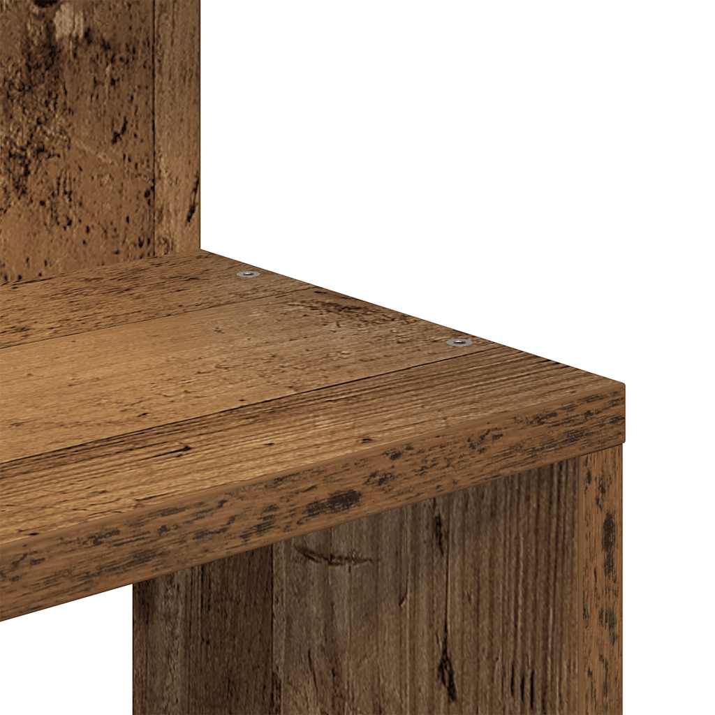 Mensola Angolare Legno Vecchio 32x32x127,5 cm Legno Multistrato