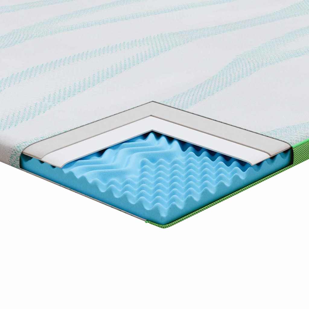 Topper per materasso Bianco e Verde 90 x 190 cm