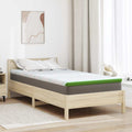 Topper per materasso Bianco e Verde 90 x 190 cm