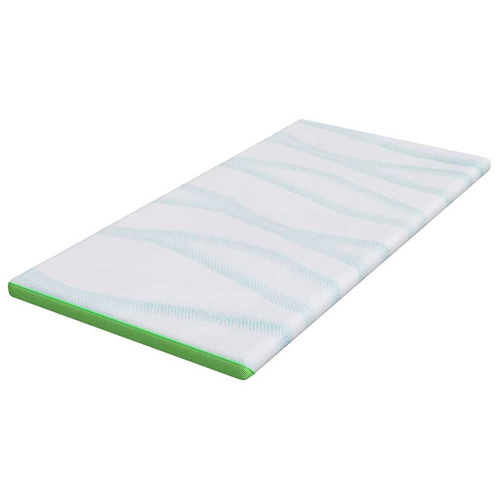 Topper per materasso Bianco e Verde 90 x 190 cm