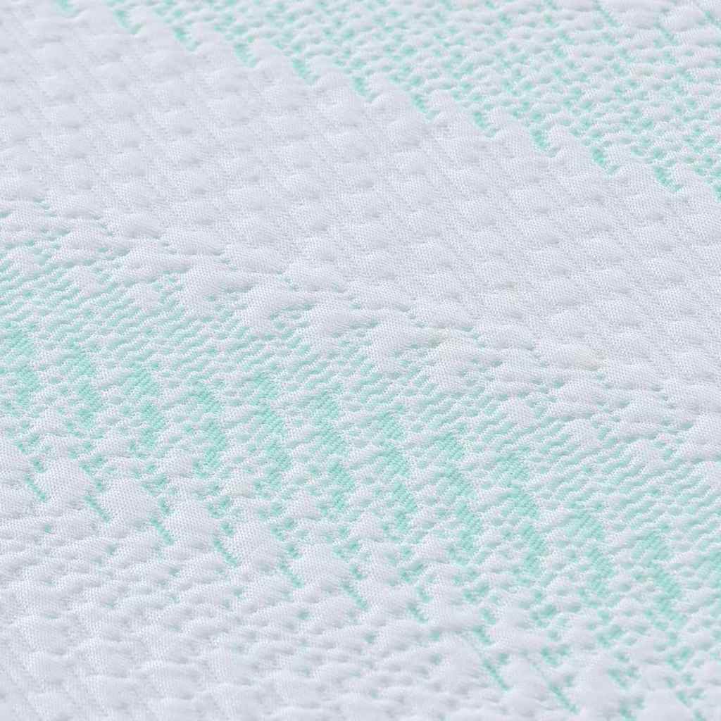 Topper per materasso Bianco e Verde 140 x 200 cm