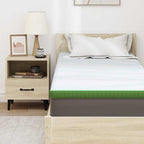 Topper per materasso Bianco e Verde 80 x 200 cm