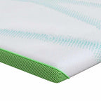 Topper per materasso Bianco e Verde 90 x 190 cm