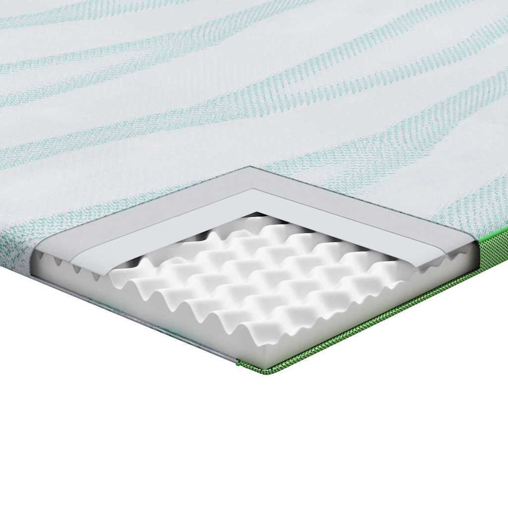 Topper per materasso Bianco e Verde 120 x 200 cm