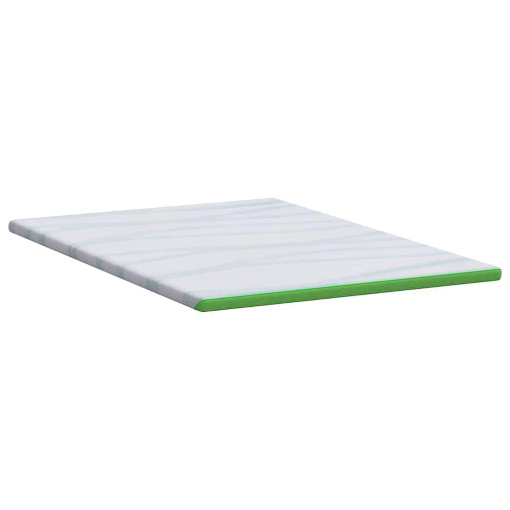 Topper per materasso Bianco e Verde 140 x 190 cm