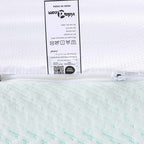 Topper per materasso Bianco e Verde 140 x 200 cm