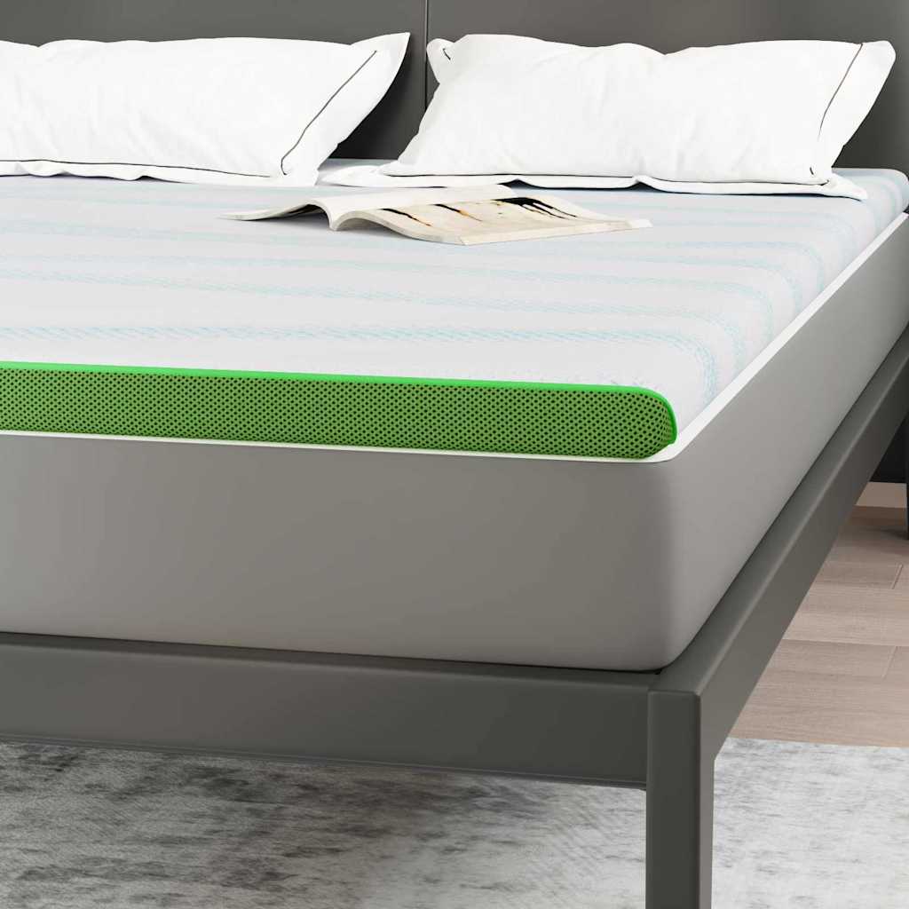 Topper per materasso Bianco e Verde 140 x 200 cm
