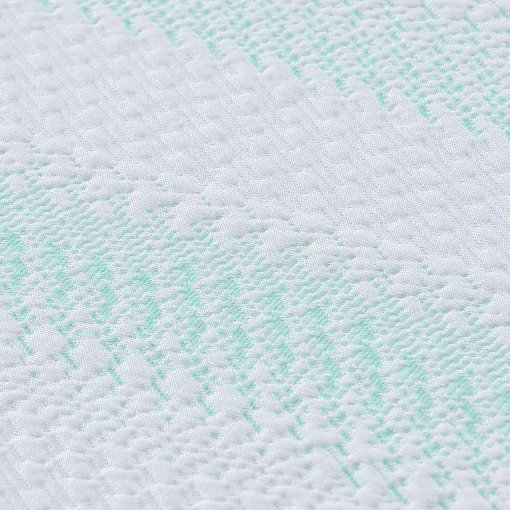 Topper per materasso Bianco e Verde 160 x 200 cm