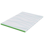 Topper per materasso Bianco e Verde 160 x 200 cm
