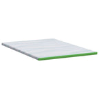 Topper per materasso Bianco e Verde 160 x 200 cm