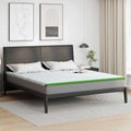 Topper per materasso Bianco e Verde 180 x 200 cm