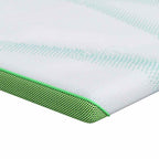Topper per materasso Bianco e Verde 80 x 200 cm
